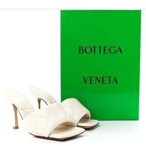 Bottega Veneta Cream Quilted Heels